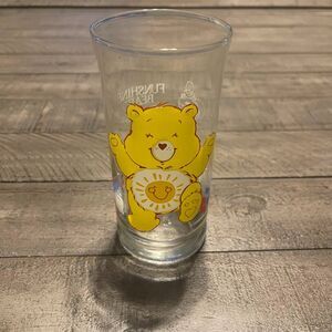 Vintage 1983 Funshine Bear Care Bear Libbey Pizza Hut Drinking Glass Cup
